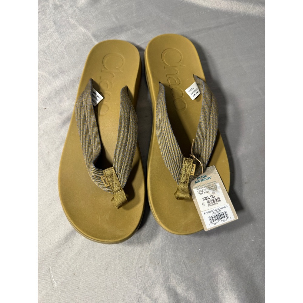Chaco Mens Chillos Flip Tube Fret Tapenade Sandals JCH108451 Brown Size 14